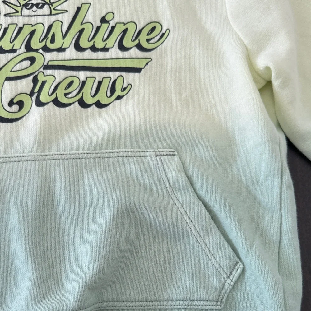 NWT Old Navy trendy Gender Neutral Tie Dye Dip Dyed Sunshine Crew Kids Hoodie